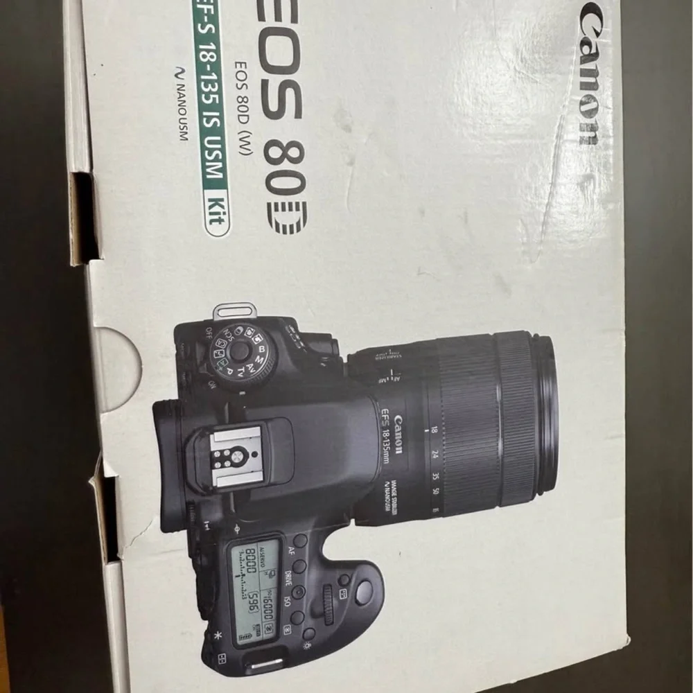 Canon EOS 80D Black Digital Camera with Lens